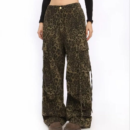 Calça Cargo Leopardo